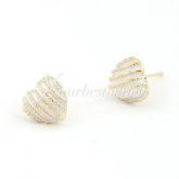 Brinco branco com dourado